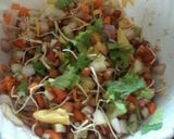 A picture of step 2 of Sprouts bhel.