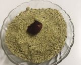 A picture of step 3 of Thandai chocolate.
