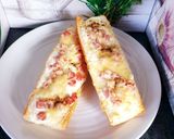 Une image de l'étape 3 de Bruschettas dés de jambon 😋.