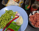 Foto langkah ke 1 dari resep Buncis daging cincang.