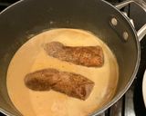 A picture of step 2 of Pork Tenderloin Poached in a Pork Cream Sauce.
