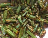 A picture of step 6 of Mustard Okra / Bhindi.