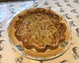 Une image de l'étape 13 de Tarte à la rhubarbe et crème de cassis (pâte brisée épeautre lait vanille).