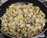 Foto del paso 4 de la receta Berenjenas rellenas de Jamoncitos de pollo 🍆🍗