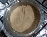 A picture of step 1 of Suji halwa cup surprise.