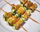 Foto del passaggio 8 della ricetta 🍢Spiedini di zucchine e mortadella al forno 🔥