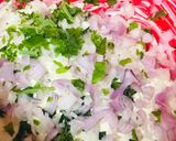 A picture of step 2 of Mysore bhajiya /bonda.