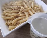 A picture of step 5 of Chicken Pesto Pasta with Mozzarella.