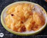 A picture of step 3 of Hyderabadi-style kurma custard with coffee flavour.