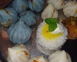 A picture of step 8 of Blue Pea Cranberry Ukdiche Modak.