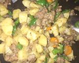 A picture of step 2 of Meat roll &cartapillar.