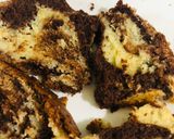 A picture of step 5 of Eggless Marble cake.