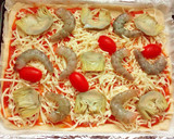 Foto del paso 8 de la receta: Pizza de alcachofa y langostinos