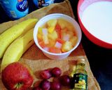 A picture of step 1 of Fruits n dry fruits cocktail Raita.