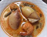 Foto langkah ke 6 dari resep Gulai Cumi Kacang Panjang.