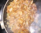 A picture of step 4 of Shrimp tacos with home-made guacamole and fresh cream sauce.