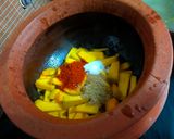 A picture of step 2 of Kaddu Sabzi.