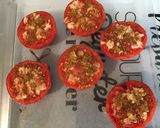 Une image de l'étape 4 de Tomates aux épices, persil et parmesan.