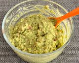 A picture of step 8 of Fig and Feta Guacamole.