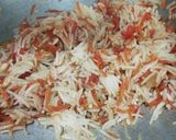 A picture of step 4 of Jaggery and carrot rice.