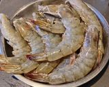 A picture of step 1 of Shrimp with Corn.