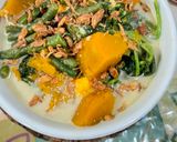 Foto langkah ke 3 dari resep Lodeh Santan Labu Kuning, Bayam, Kacang Panjang, dan Jagung.