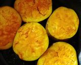 A picture of step 2 of Begun Bhaja (Fried Eggplant).