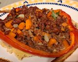 Foto del paso 6 de la receta: Morrones rellenos de carne