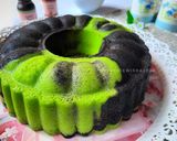 Foto langkah ke 5 dari resep Bolu Pandan Ketan Hitam Kukus.