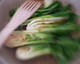 A picture of step 3 of My Sesame Pak Choi Ginger + Smoked Garlic. 😍.