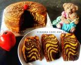 Zebra Batter Cake langkah memasak 14 foto