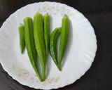 A picture of step 1 of Lady's finger #Bhindi#Korma.