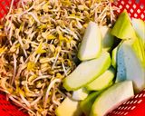 Hình bước làm 1 của món Bò tơ Củ chi xào giá