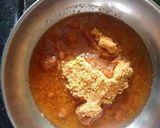 A picture of step 8 of Adai or pasereto with gun powder, green chutney.