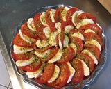 Une image de l'étape 6 de Salade de tomates à la mozzarella di buffala et pistaches.