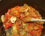 A picture of step 4 of Almost Jerk Chicken without the coconut.
