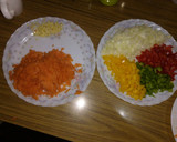 Foto del paso 1 de la receta: Pechugas rellenas de verduras con salsa de mostaza