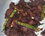 A picture of step 1 of Mutton fry.