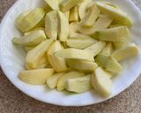 A picture of step 2 of Apple fries with caramel.