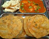 A picture of step 19 of Puri bhaji.