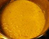 A picture of step 3 of Payasam (Kheer, phirni, Badam  pal payasam in tamil) in South Indian style.