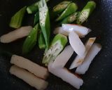 A picture of step 2 of Kinpira gumbo & fish paste.