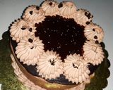 A picture of step 8 of Golden Dust Cake.....molten chocolate.