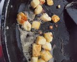 A picture of step 1 of Corn paneer chat.