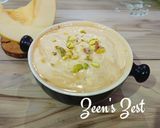 A picture of step 4 of Kharbuza/Muskmelon Shrikhand.