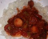 A picture of step 4 of Hot dog stew#4 week challenge.