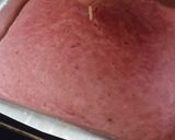 A picture of step 4 of Eggless strawberry cake.
