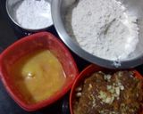 A picture of step 1 of Halwa paratha.