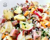 Foto del paso 5 de la receta: Ensalada de arroz tricolor con manzana y pavo