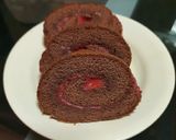 Foto langkah ke 5 dari resep Bolu Gulung Strawberry Keto /Fluorless.